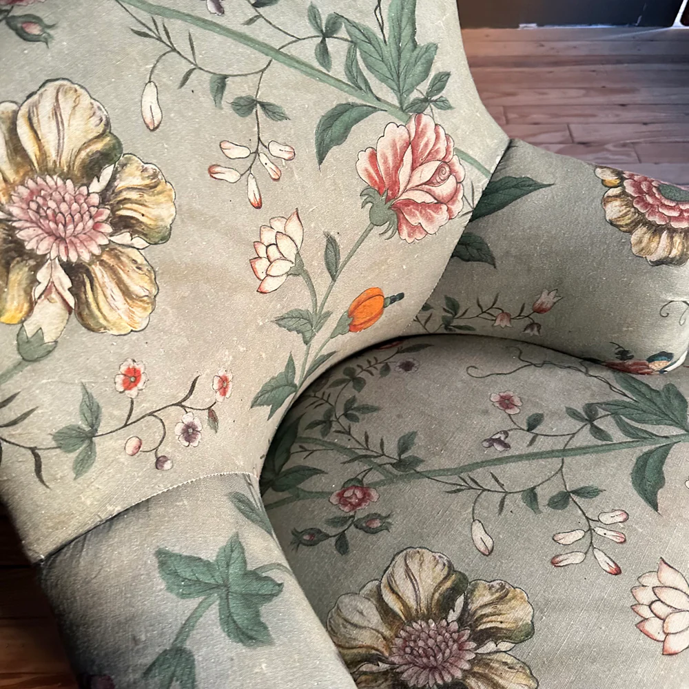 Custom Baronet Chair in Pierre Frey Le Paravent Chinois Fabric - Image 3