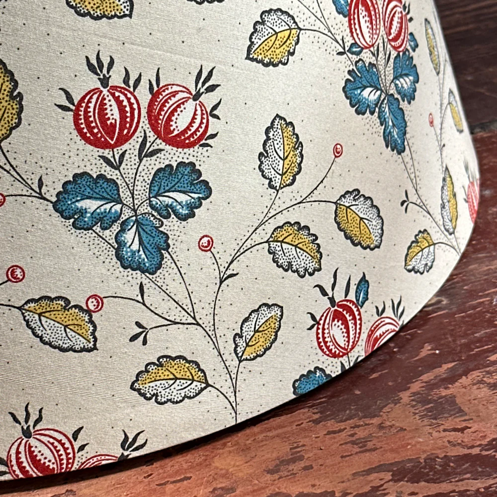Custom Décors Barbares Lampshade in Les Grosseilles Red & Blue - Image 6