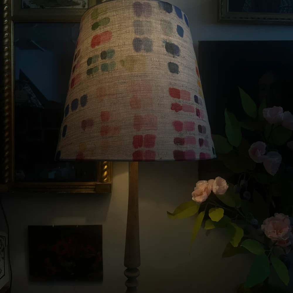 Custom John Derian for Designers Guild "Mixed Tones Canvas" Lampshade - Image 2