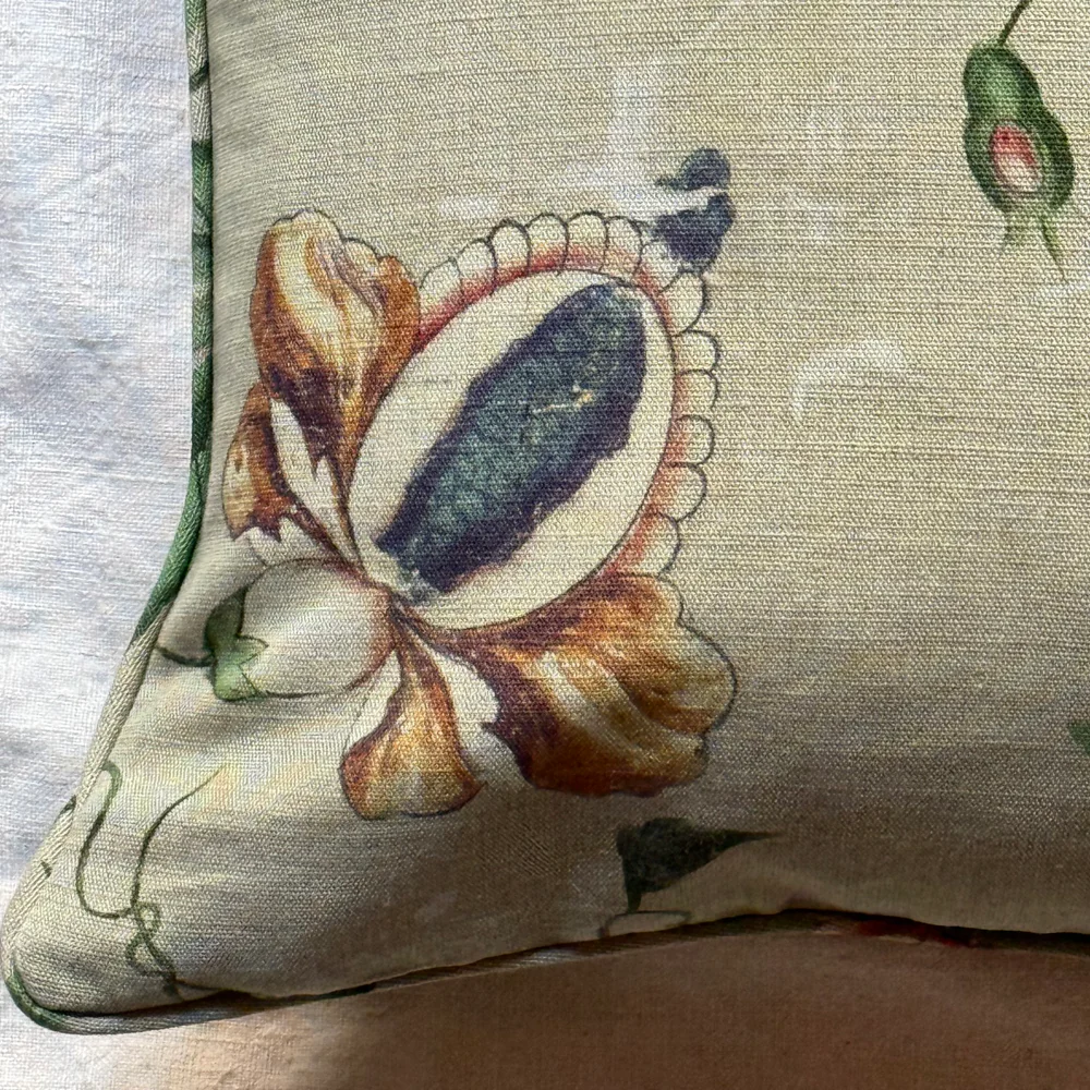 Custom John Derian for Pierre Frey "Le Paravent Chinois" Pillow in "Chantilly Cream" (#17) - Image 7
