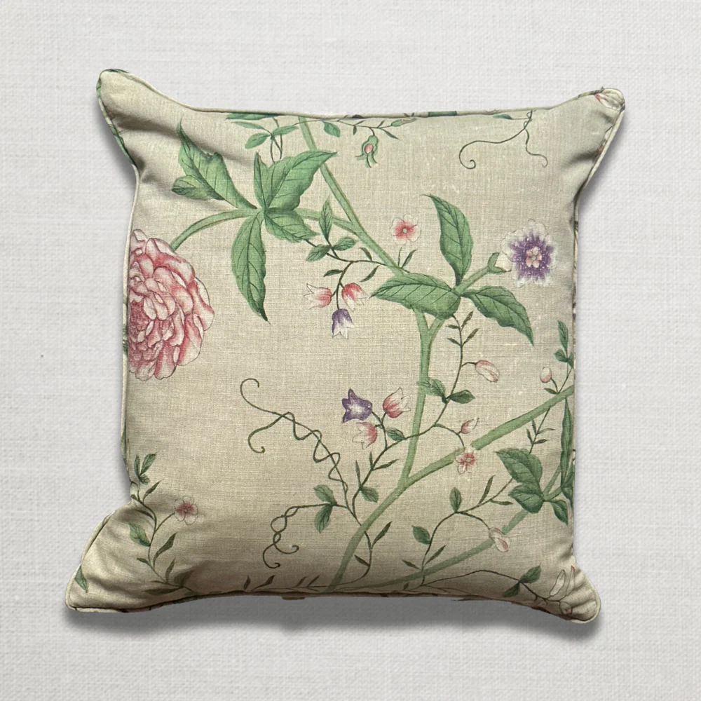 Custom John Derian for Pierre Frey "Le Paravent Chinois" Pillow in "Chantilly Cream" (#12) - Image 2