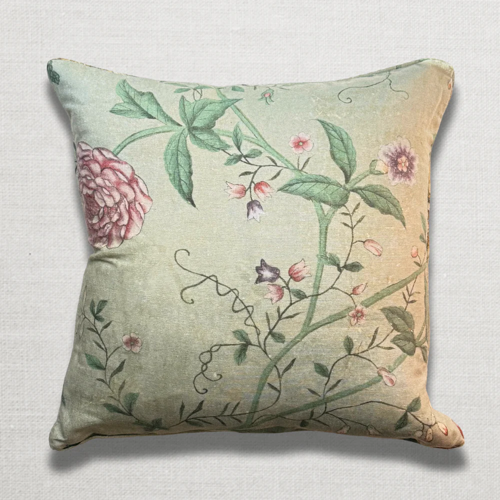 Custom John Derian for Pierre Frey "Le Paravent Chinois" Pillow in Original Green (#24) - Image 2