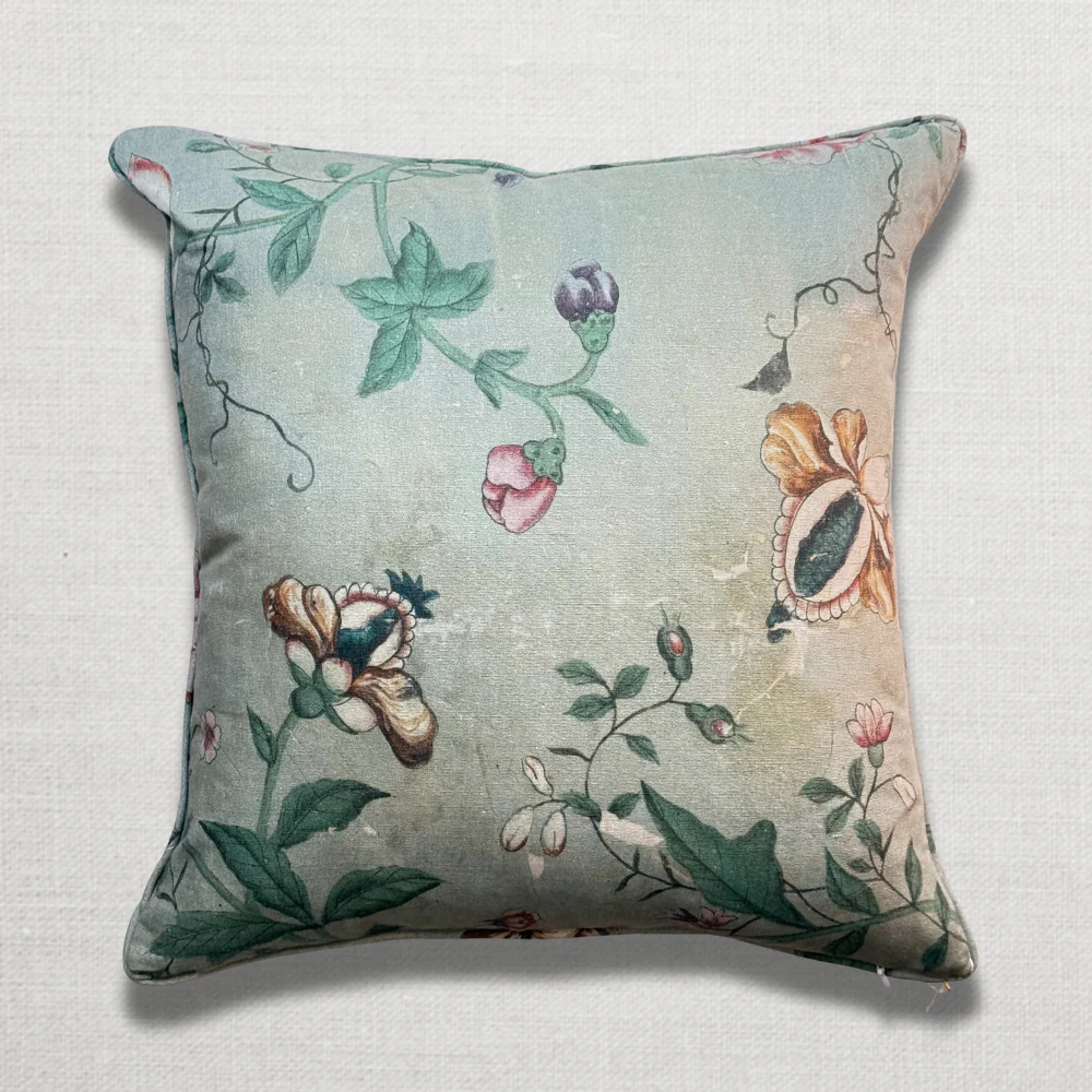 Custom John Derian for Pierre Frey "Le Paravent Chinois" Pillow in Original Green (#25) - Image 2