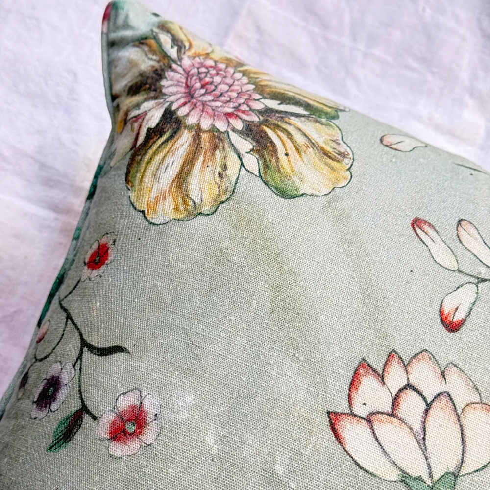 Custom John Derian for Pierre Frey "Le Paravent Chinois" Pillow in Original Green (#25) - Image 4