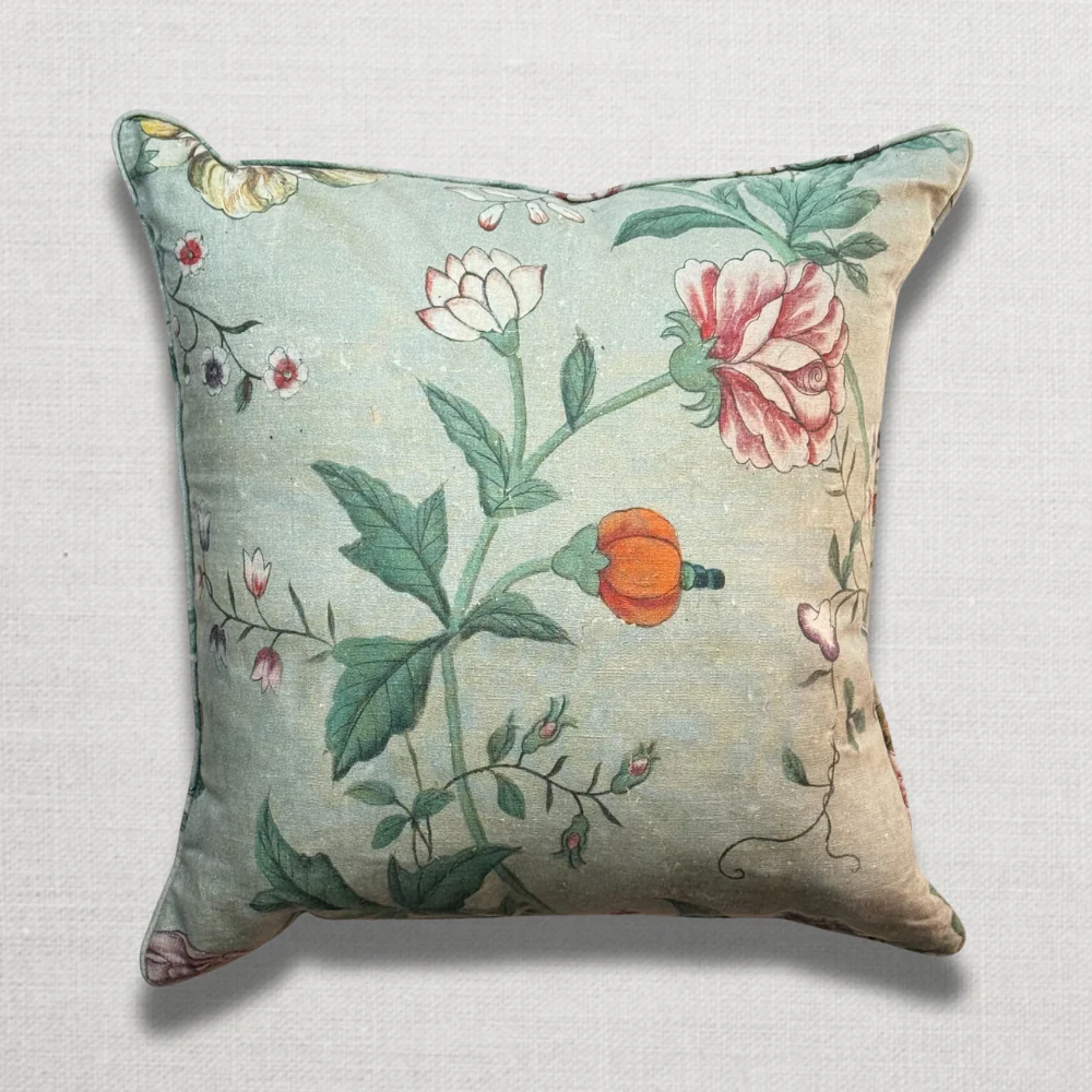 Custom John Derian for Pierre Frey "Le Paravent Chinois" Pillow in Original Green (#30) - Image 2