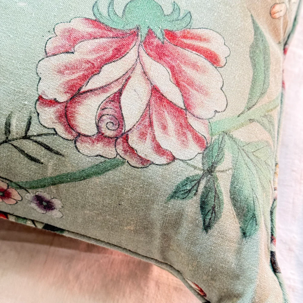 Custom John Derian for Pierre Frey "Le Paravent Chinois" Pillow in Original Green (#30) - Image 4