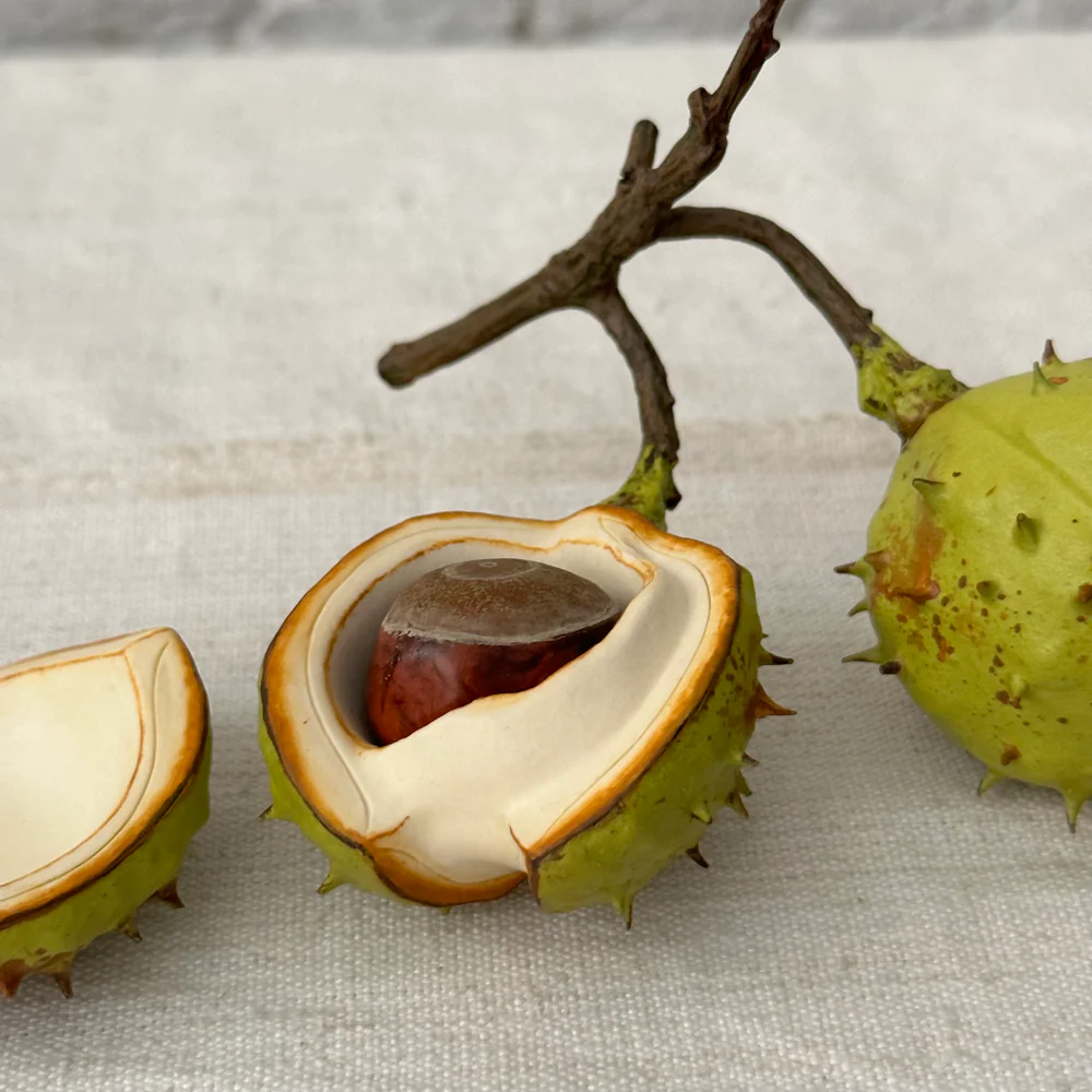 Double Porcelain Horse Chestnut with Removable Chestnut - Image 2