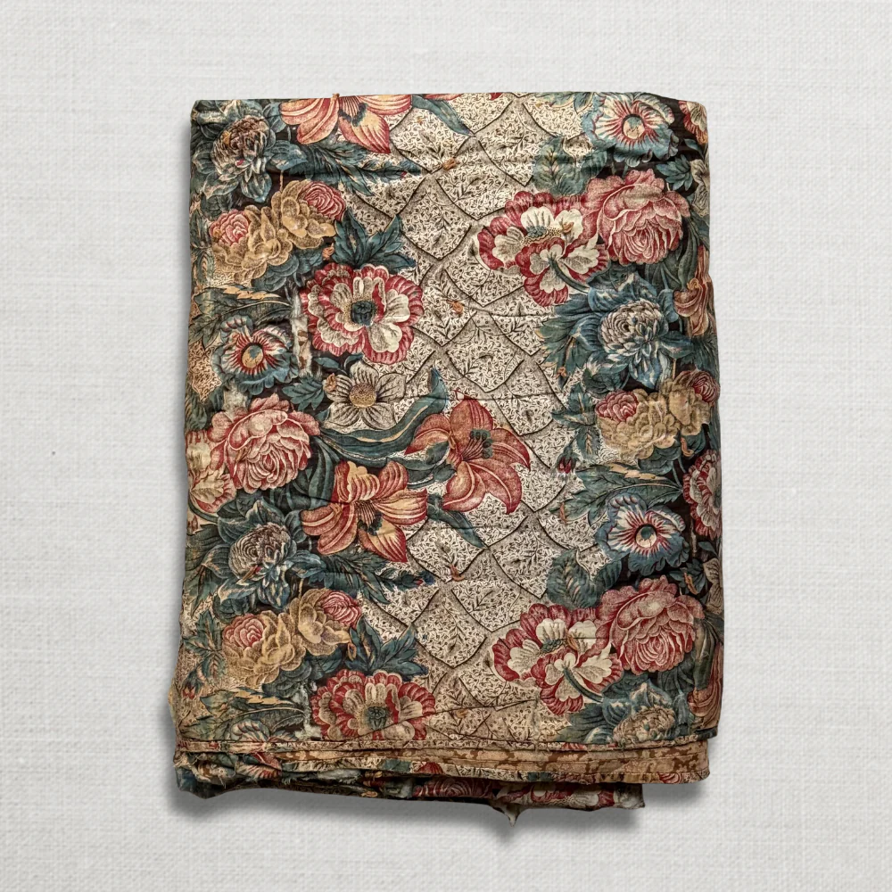 19th-century American Hand-Stitched Quilt