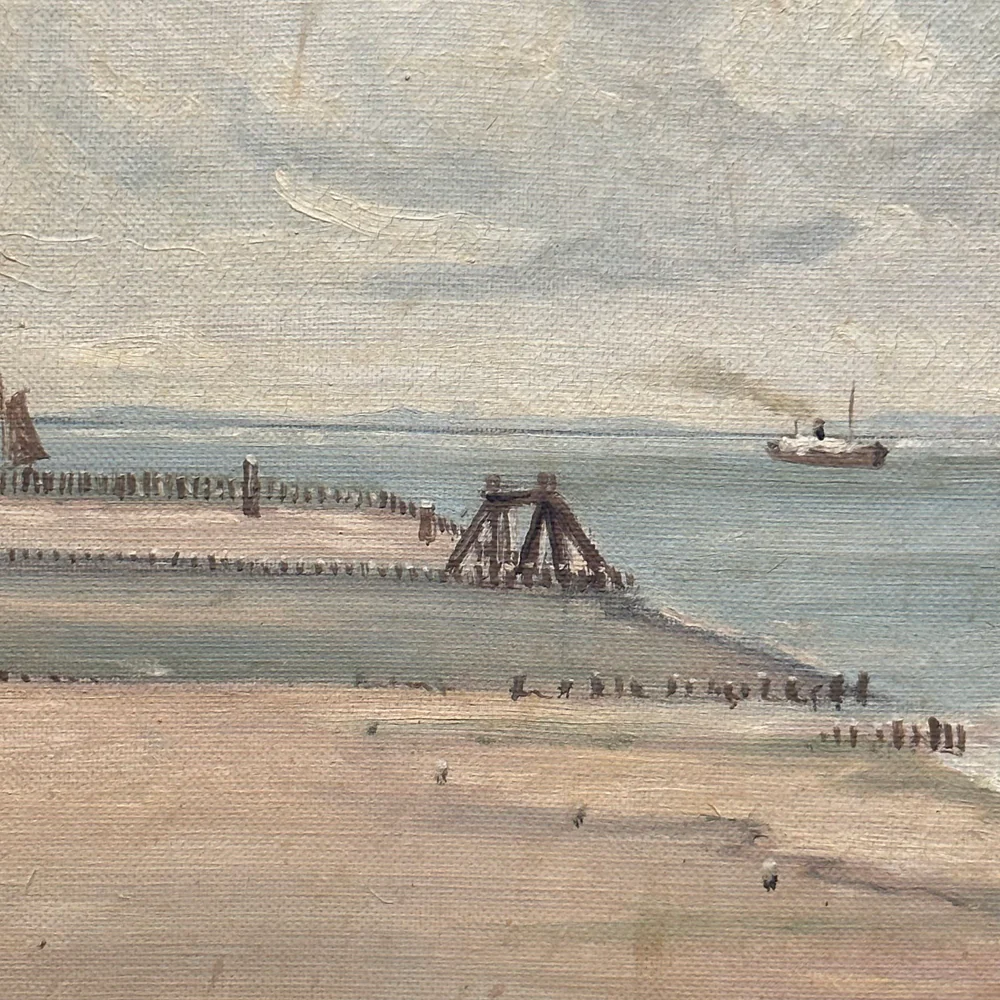 Early 20th Century Dutch Seascape Painting - Image 2