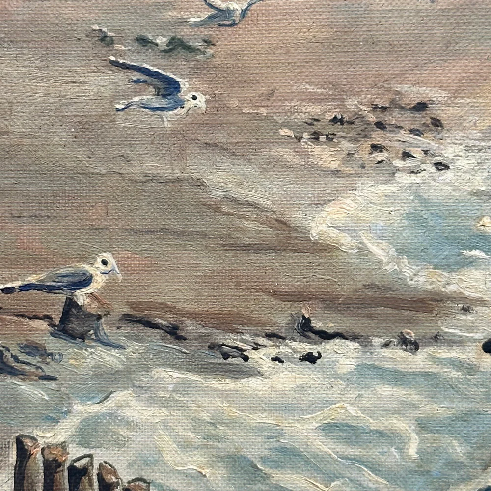 Early 20th Century Dutch Seascape Painting - Image 3