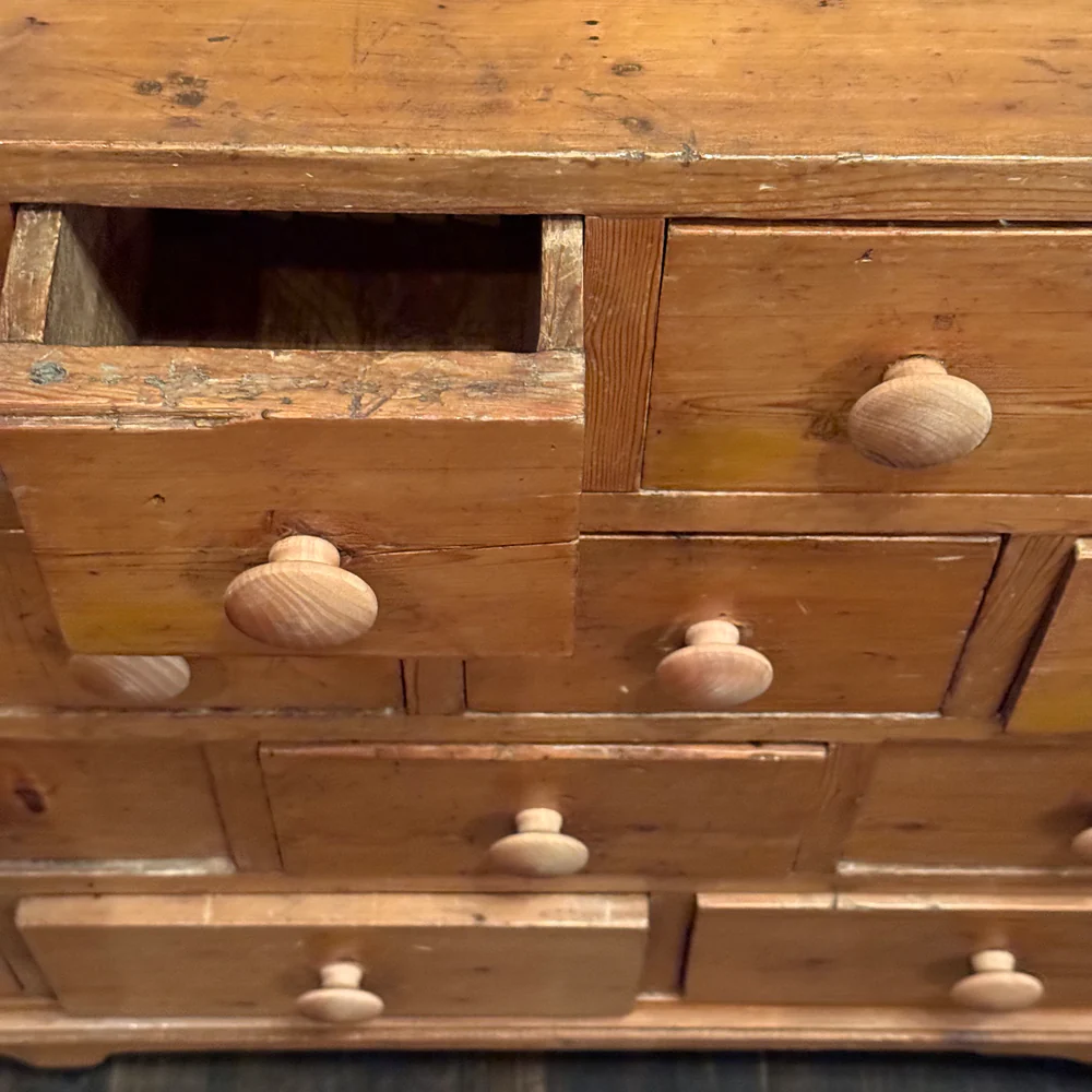 Early 20th-century Multi-Drawer Wood Cabinet - Image 4
