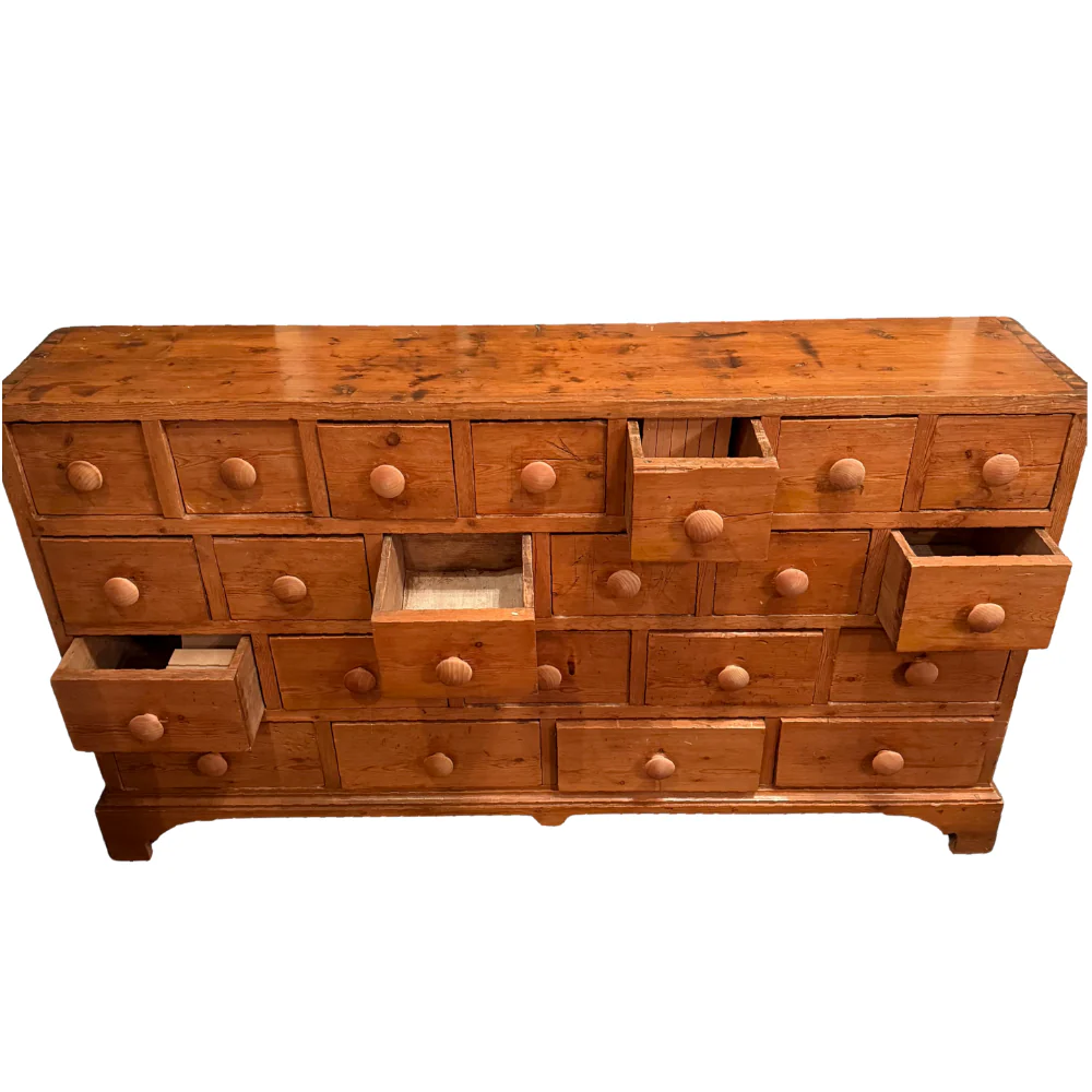 Early 20th-century Multi-Drawer Wood Cabinet - Image 5
