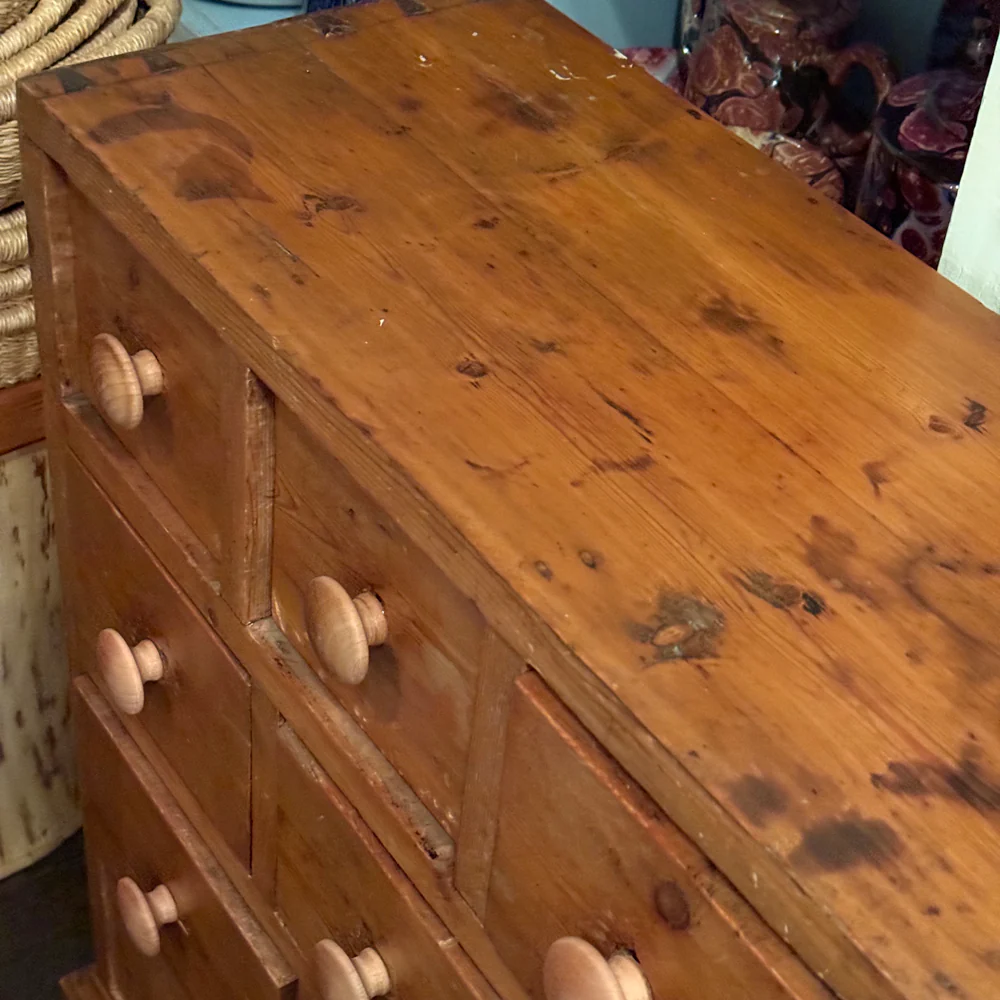 Early 20th-century Multi-Drawer Wood Cabinet - Image 7