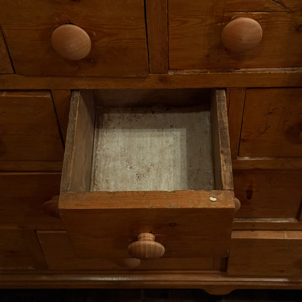 Early 20th-century Multi-Drawer Wood Cabinet - Image 8