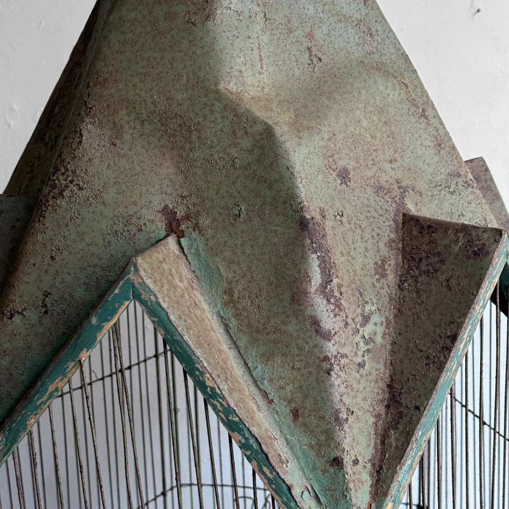 Early 20th-century Tin and Wire Bird Cage - Image 5