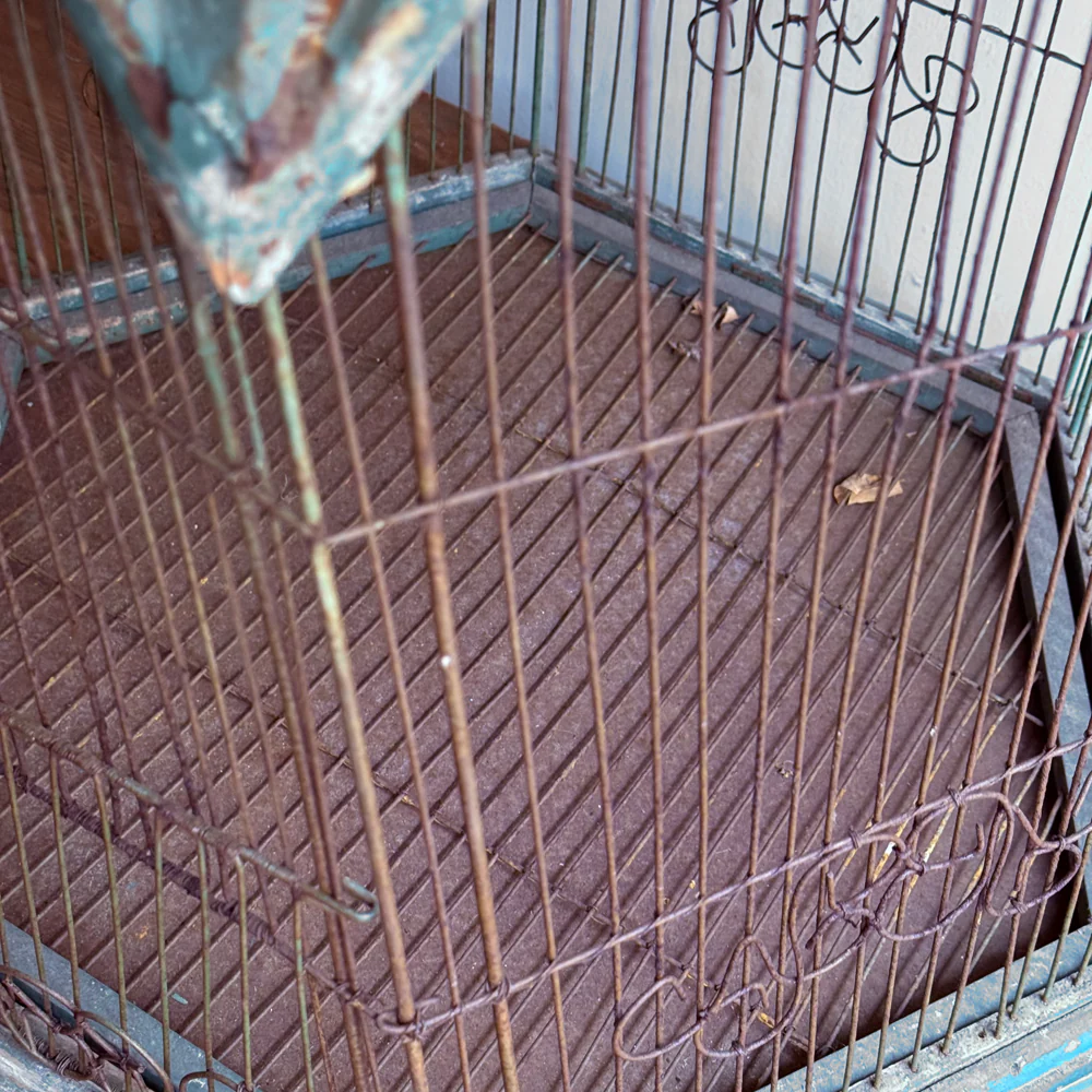 Early 20th-century Tin and Wire Bird Cage - Image 8