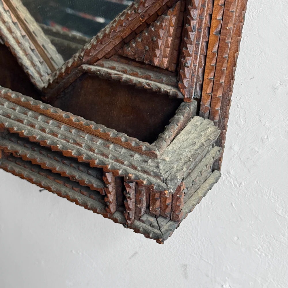 Early 20th-century Tramp Art Wall Hanging - Image 3