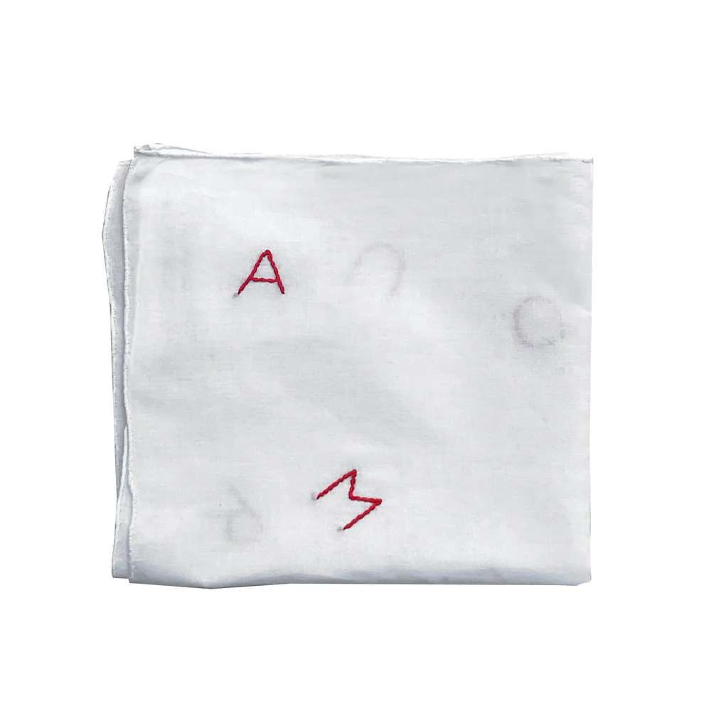 Embroidered Scarlette Amour Handkerchief - Image 2