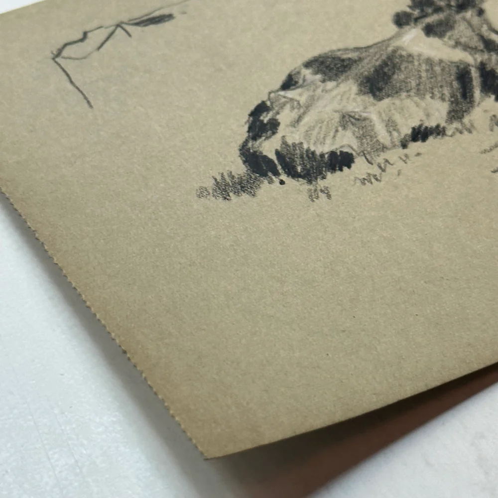 Evert Rabbers Early 20th-century Cow Drawing (ERA37) - Image 3