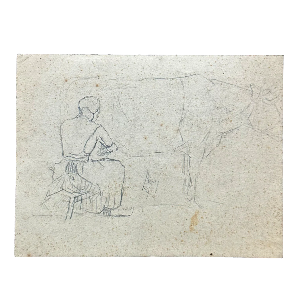 Evert Rabbers Early 20th-century Farm Animal Drawing (ERA40)