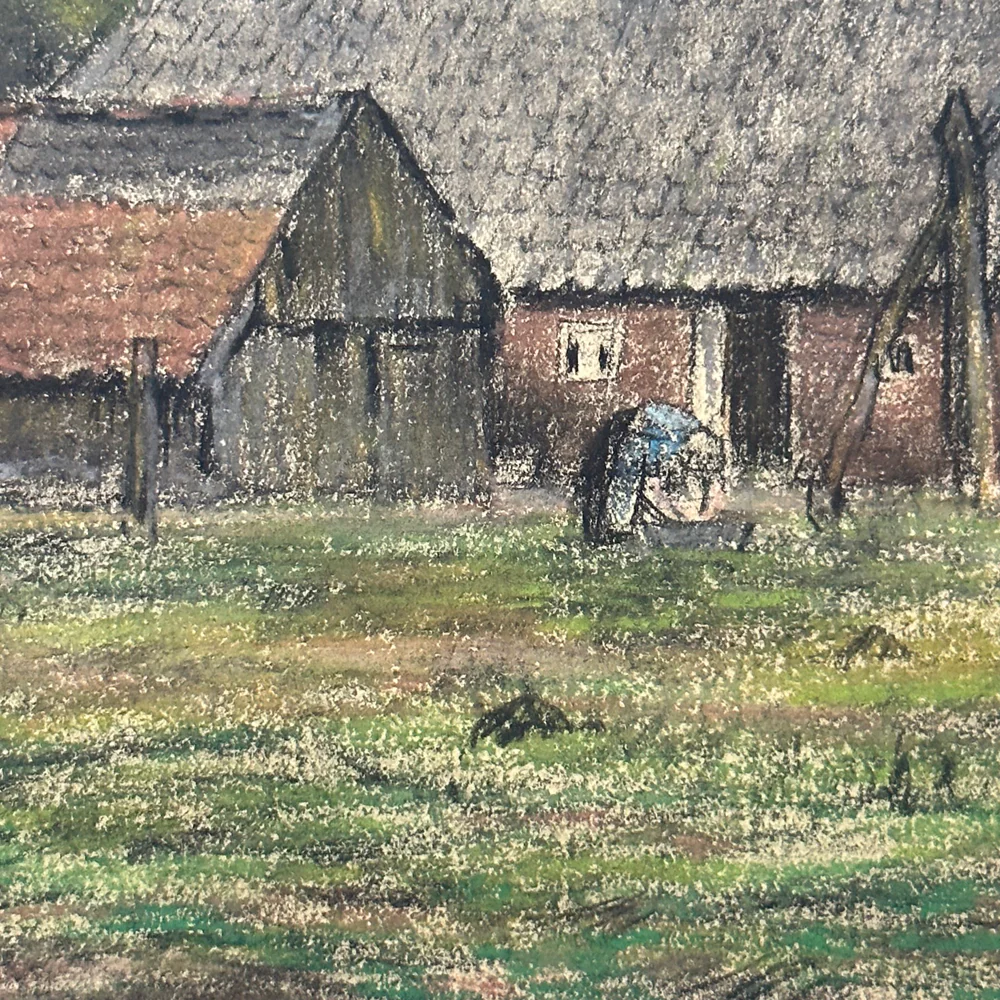 Evert Rabbers Early 20th-century Landscape Drawing (ER2413) - Image 2