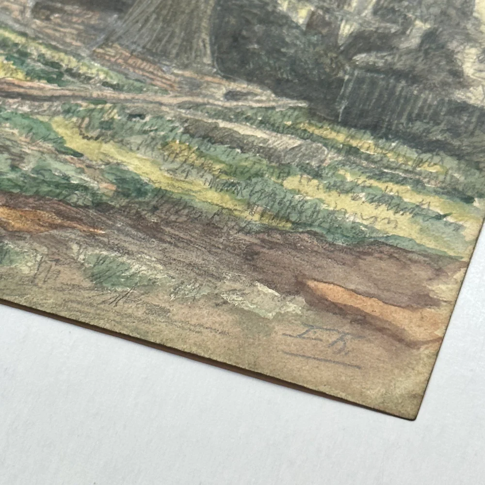 Evert Rabbers Early 20th-century Landscape Drawing (ERL12) - Image 3