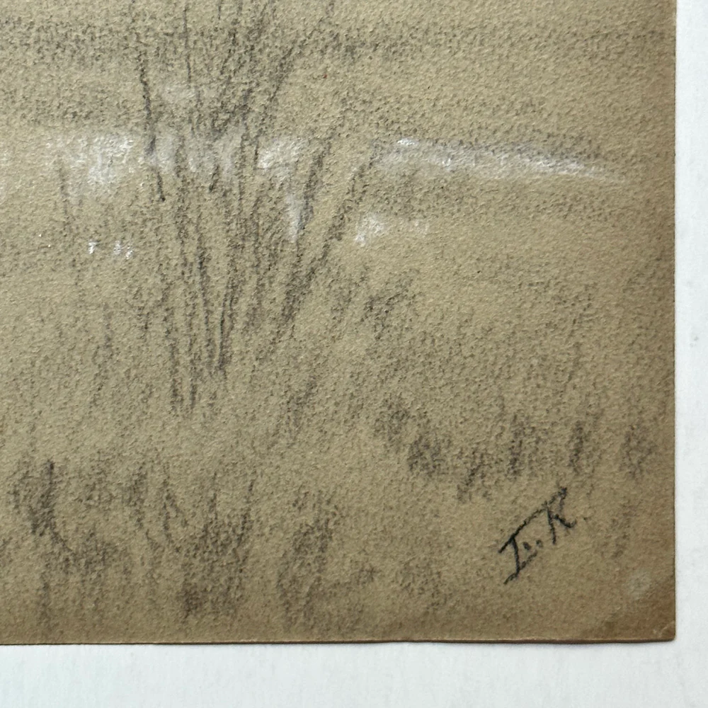 Evert Rabbers Early 20th-century Landscape Drawing (ERL24) - Image 2