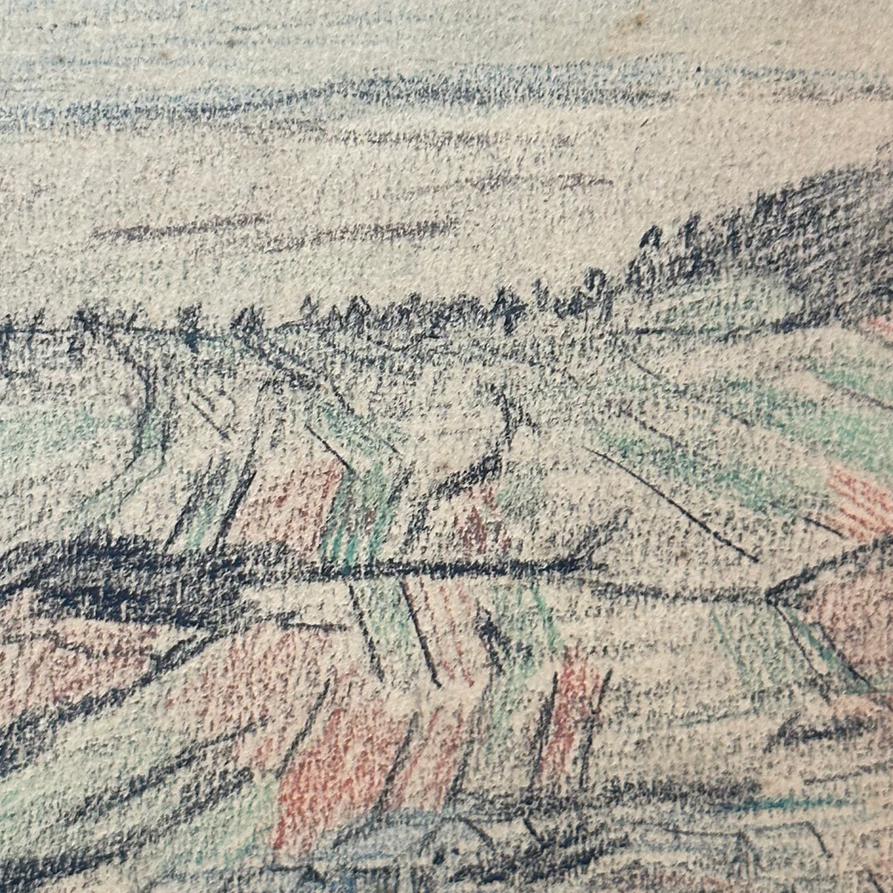 Evert Rabbers Early 20th-century Landscape Drawing (ERL52) - Image 2
