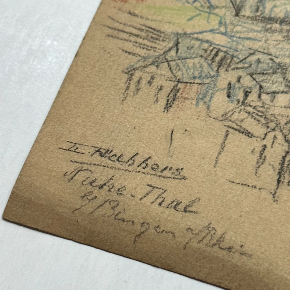 Evert Rabbers Early 20th-century Landscape Drawing (ERL52) - Image 3
