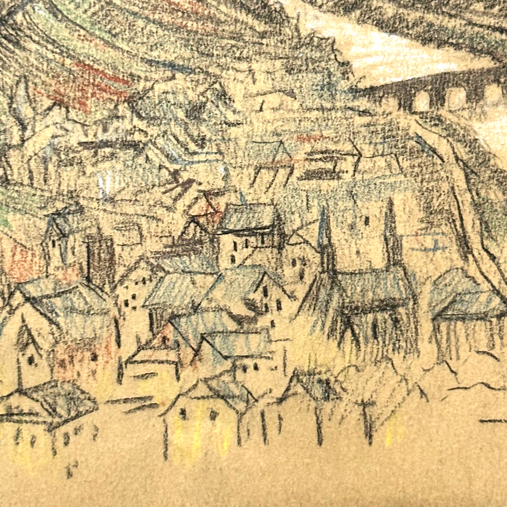 Evert Rabbers Early 20th-century Landscape Drawing (ERL52) - Image 5