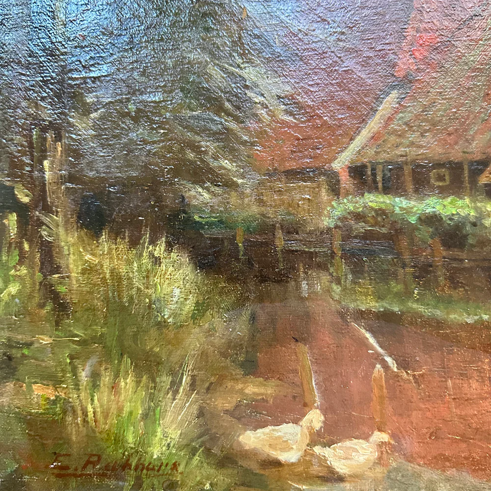 Evert Rabbers Early 20th-century Landscape Painting (ER2403) - Image 4