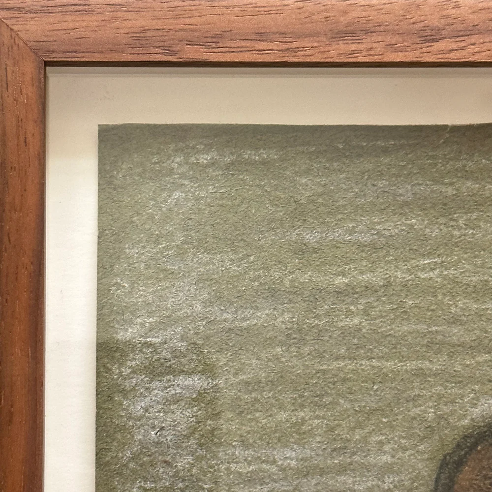 Evert Rabbers Framed "Horse" Pastel Drawing - Image 5