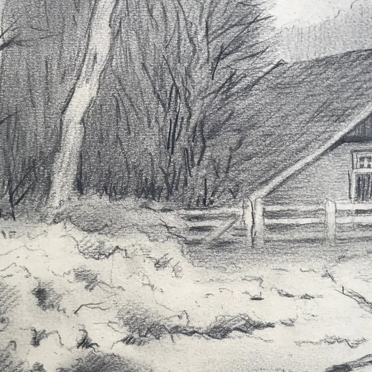 Evert Rabbers Landscape Drawing 44 - Image 2