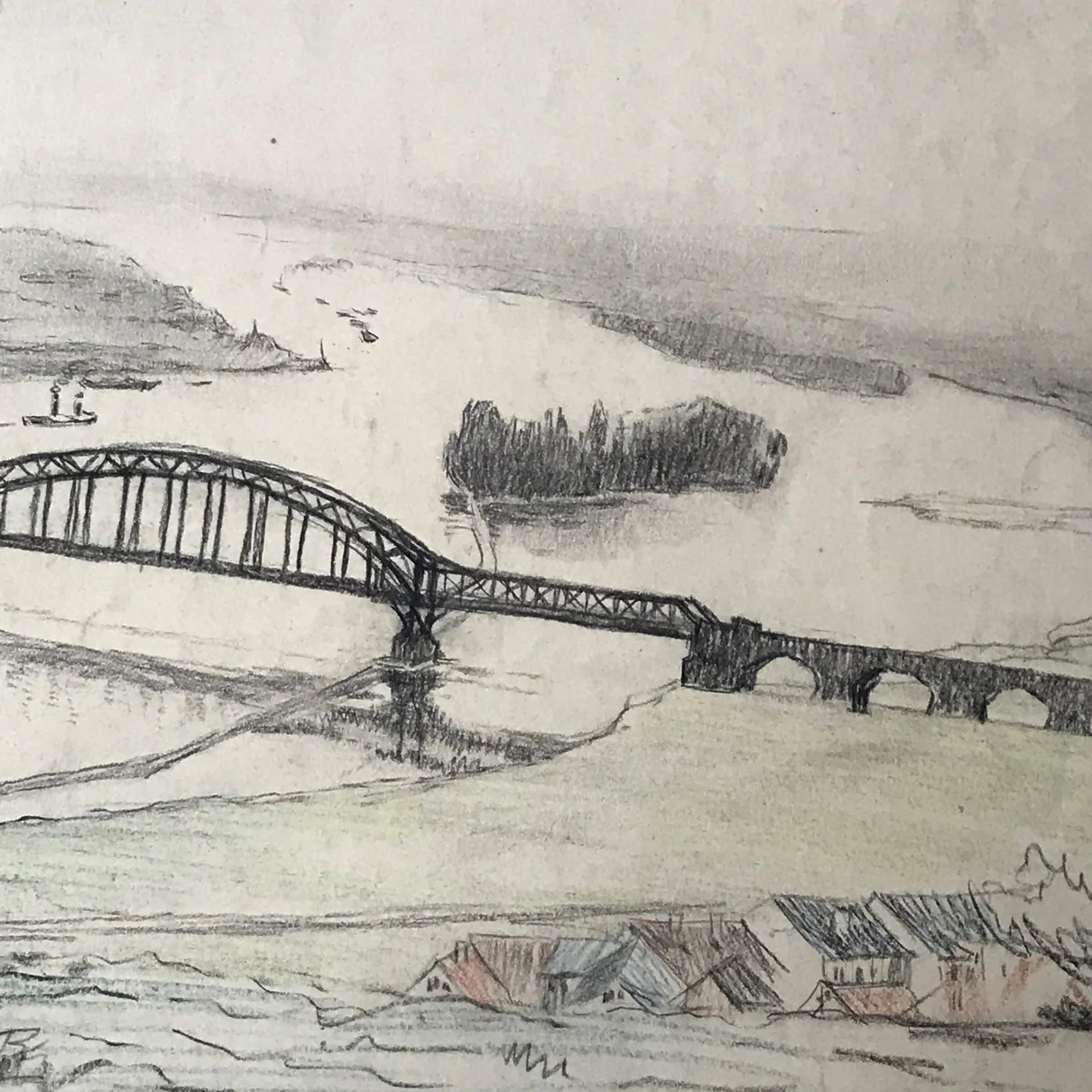 Evert Rabbers Landscape Drawing 61 - Image 2