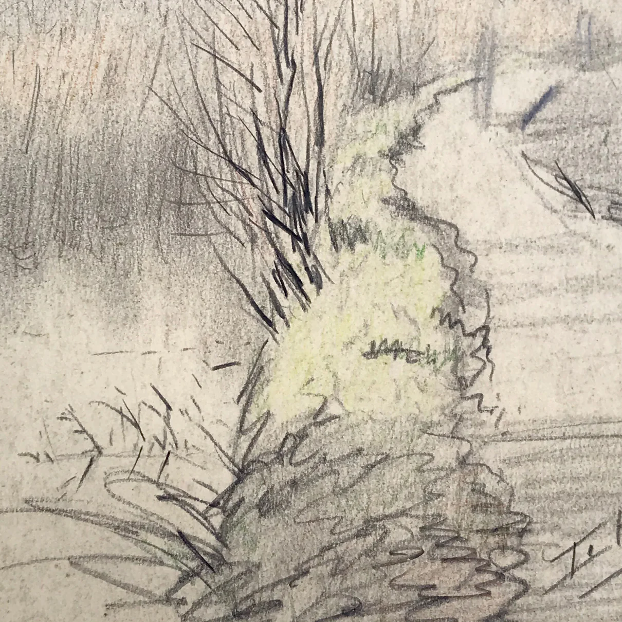 Evert Rabbers Landscape Drawing 39 - Image 2
