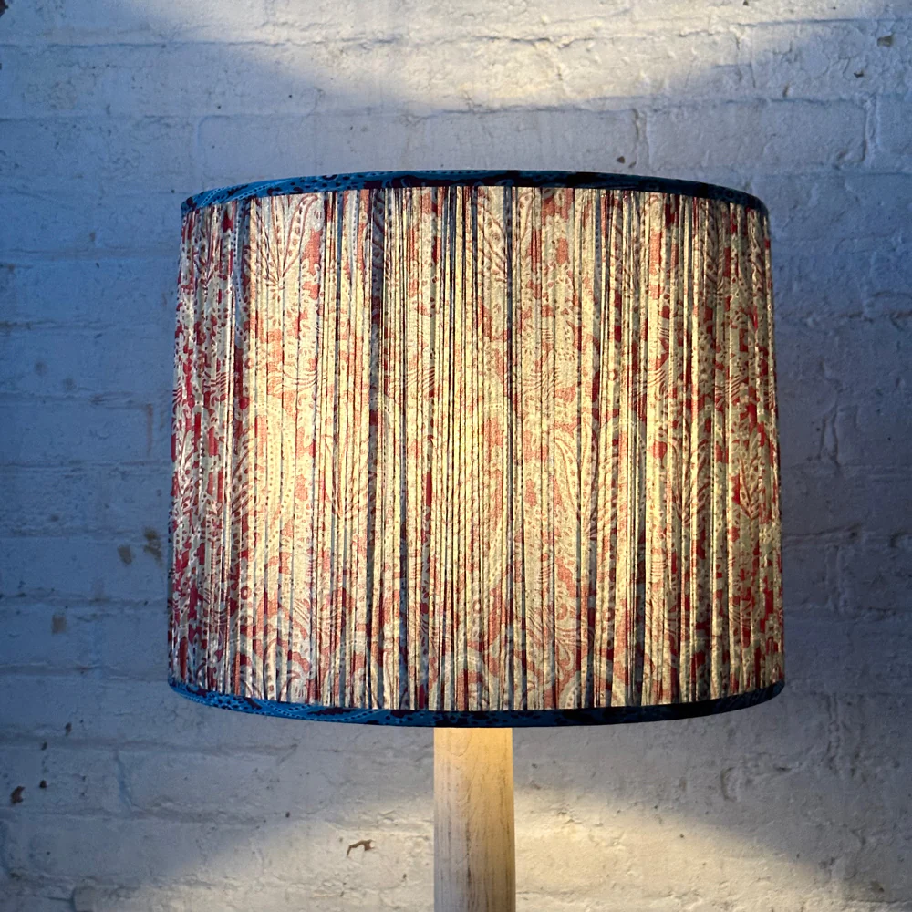 "French Indigo 2" Drum Lampshade - Image 4