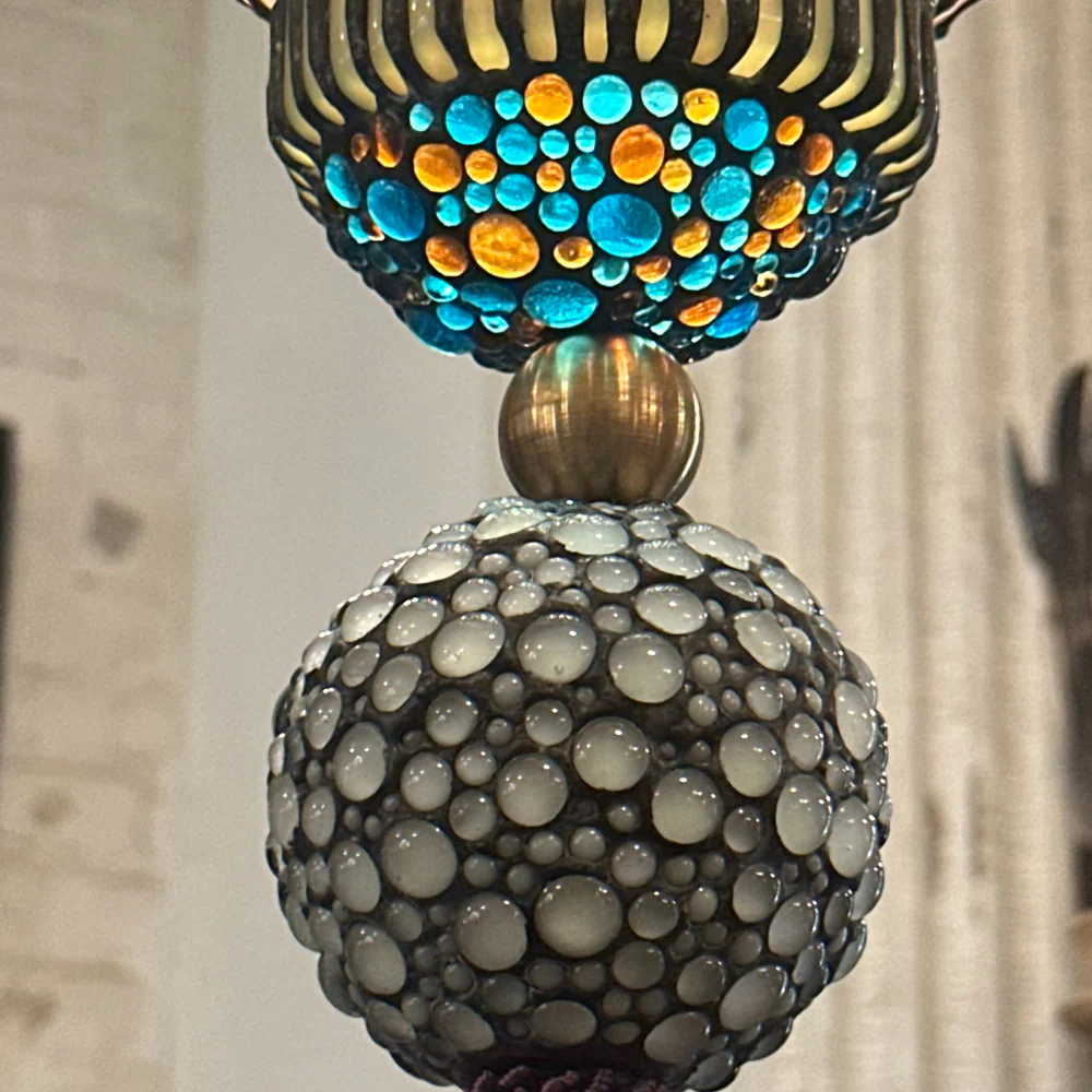 Glass "Majarincess” Lantern in Blue by Adam Kurtzman - Image 5