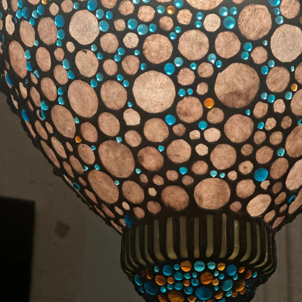 Glass "Majarincess” Lantern in Blue by Adam Kurtzman - Image 6