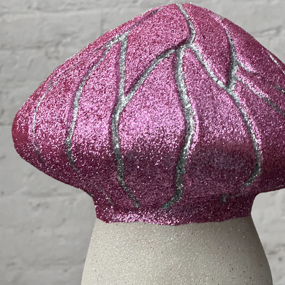 Grooved Glitter Mushroom in lilac & Silver - Image 2