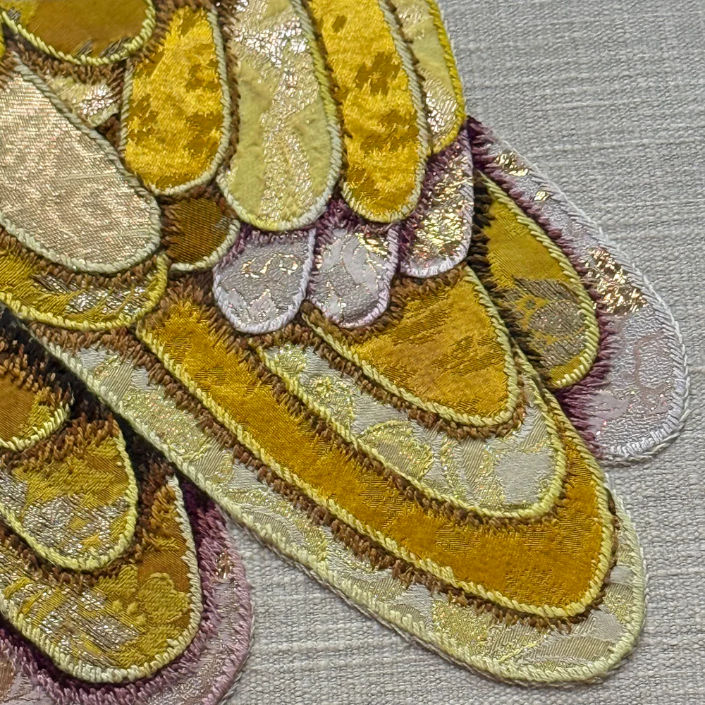"Love & Hope" Pair of Hand Embroidered Owls by Zara Merrick - Image 4