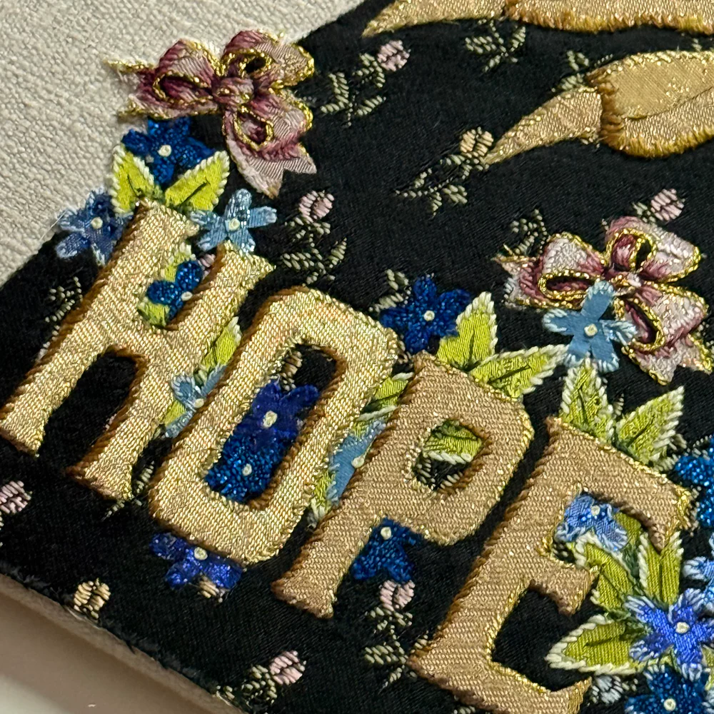 "Love & Hope" Pair of Hand Embroidered Owls by Zara Merrick - Image 5