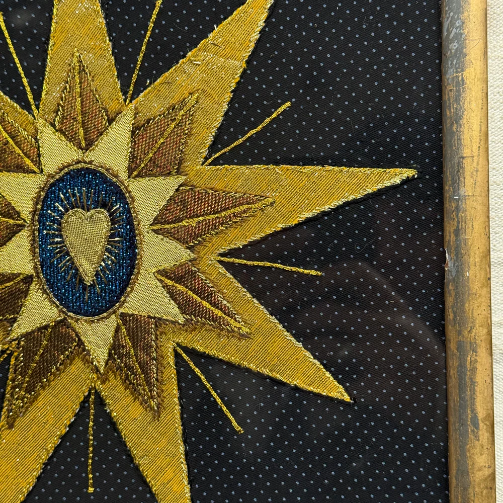 Hand Embroidered "Star with Heart" by Zara Merrick - Image 2
