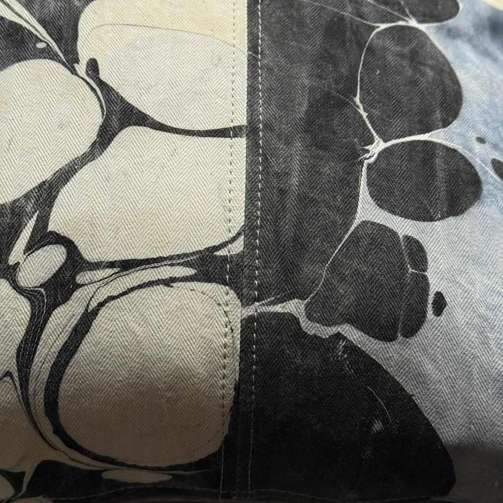 Hand Marbled One-of-a-Kind Pillow (26-01) - Image 4