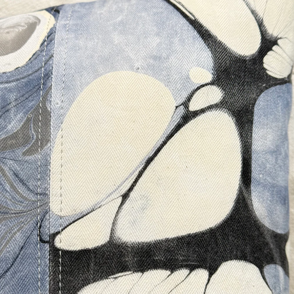 Hand Marbled One-of-a-Kind Pillow (26-01) - Image 6