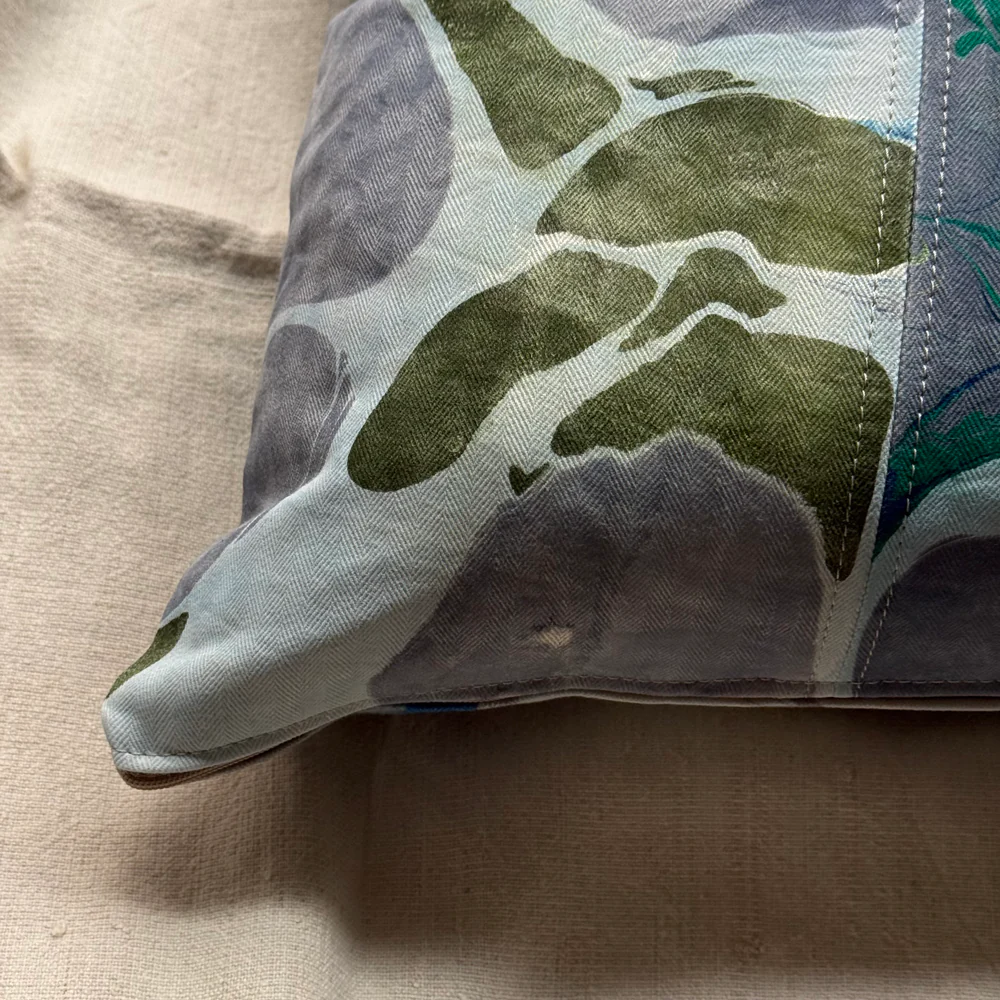Hand Marbled One-of-a-Kind Pillow (26-03) - Image 4