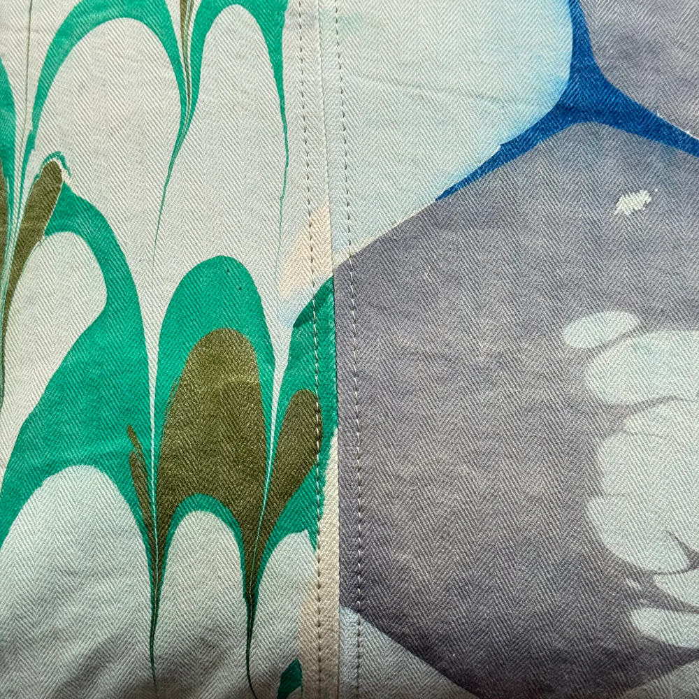 Hand Marbled One-of-a-Kind Pillow (26-03) - Image 5