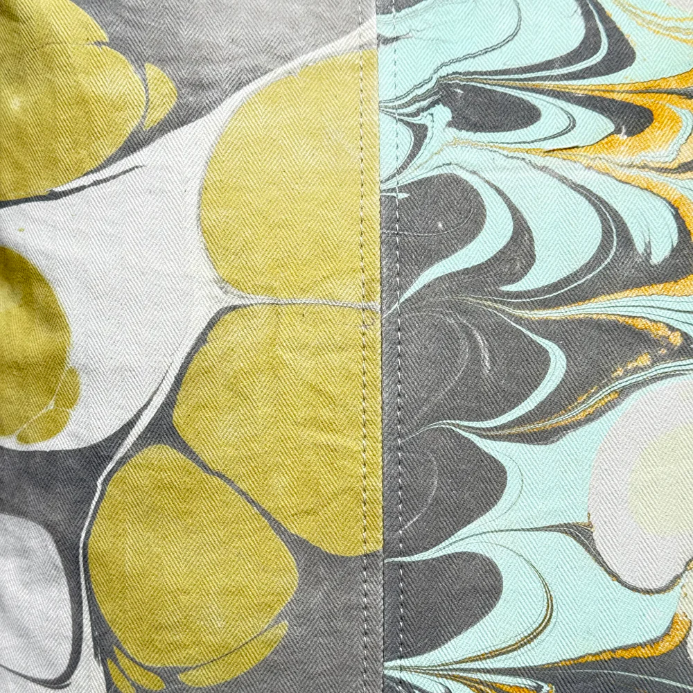 Hand Marbled One-of-a-Kind Pillow (26-04) - Image 4