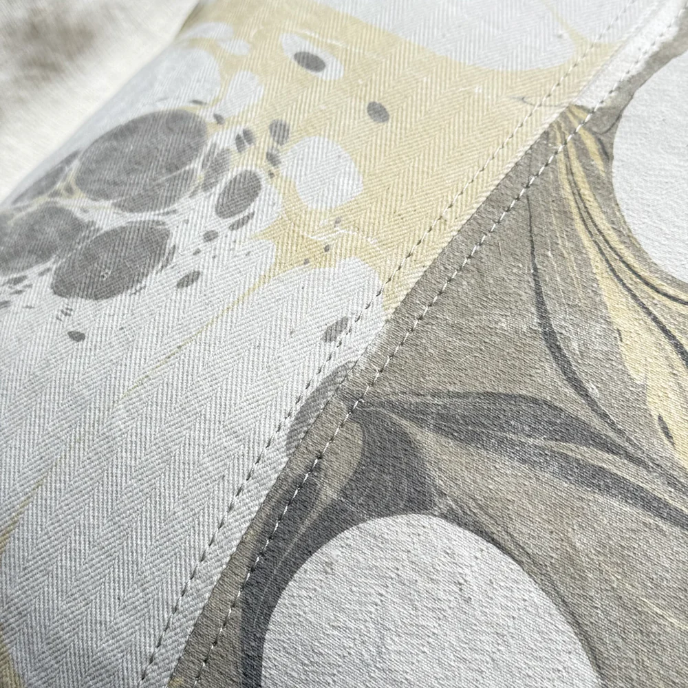 Hand Marbled One-of-a-Kind Pillow (26-07) - Image 4