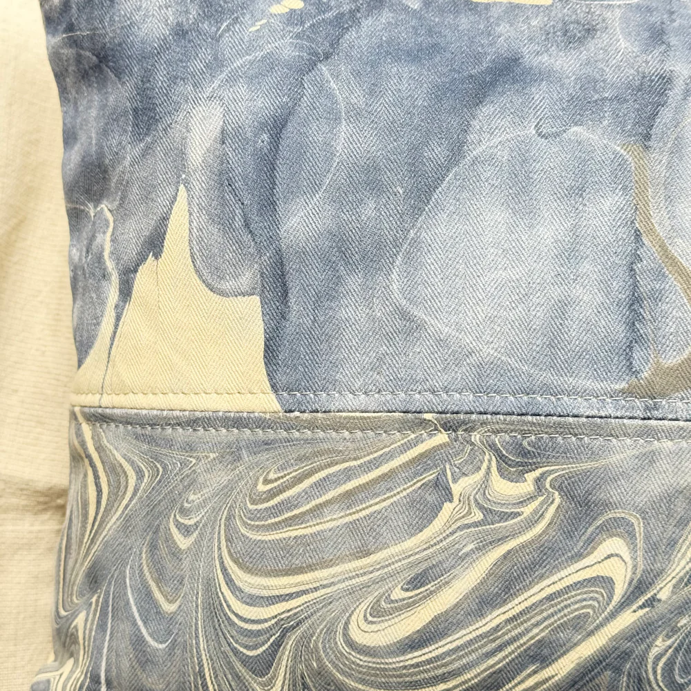 Hand Marbled One-of-a-Kind Pillow (26-09) - Image 4