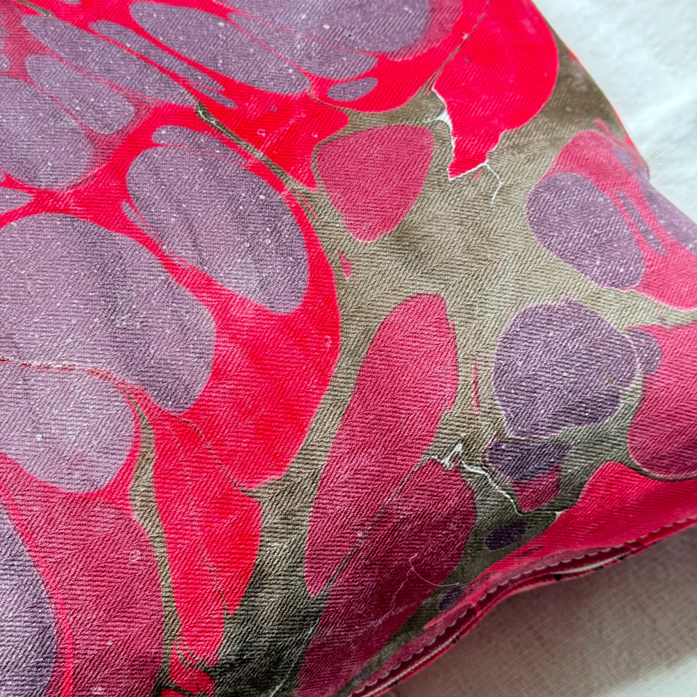 Hand Marbled One-of-a-Kind Pillow (26-10) - Image 3